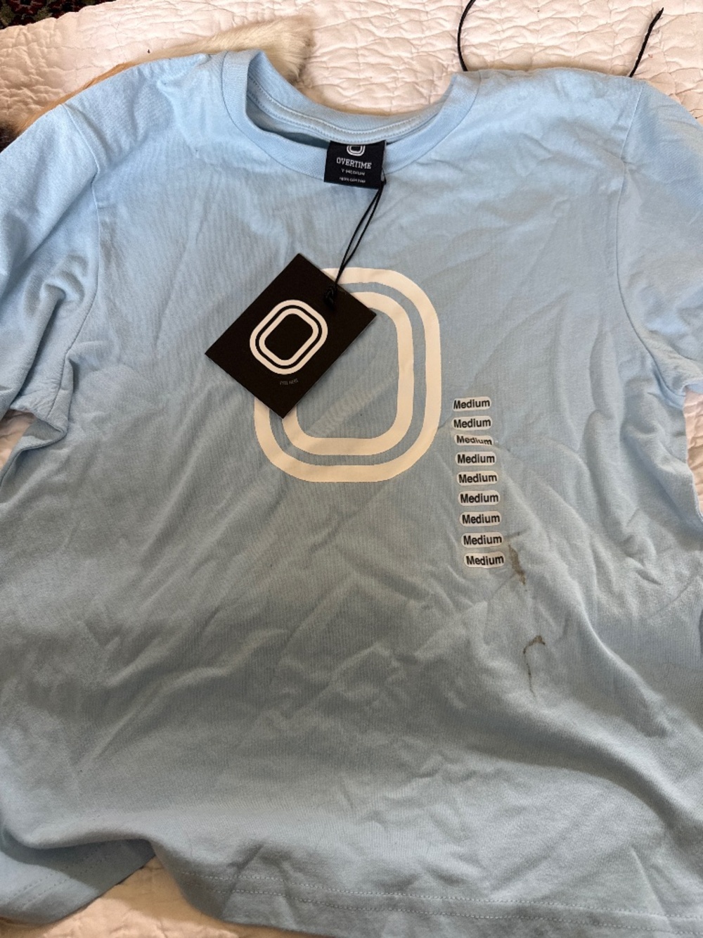 Overtime tshirt new with flaw